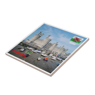 Carreau WLS018 CASTLE DE CAERNARFON, Pays de Galles, Europ