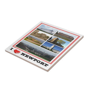 Carreau WLS020 NEWPORT "I LOVE", Pays de Galles, Europe