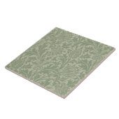 Carreau Wm Morris Arts & Crafts Green Thistle Repro Tile (Côté)