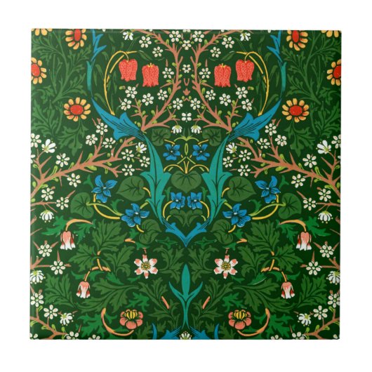 Carreau WM Morris Blackthorn Motif Art nouveau (Devant)