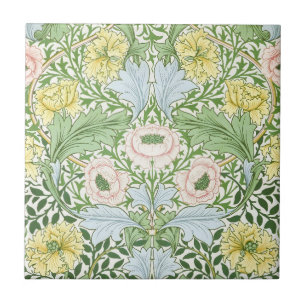 Carreau Wm Morris Myrtle Floral Art Nouveau Lumineux