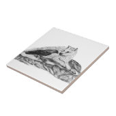 Carreau Wolf and Raven black and white design (Côté)