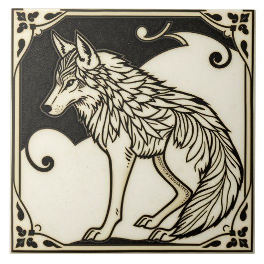 Carreau Wolf - Arts Et Artisanat Carrelage Céramique (Devant)