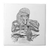 Carreau Wolf et Raven noir et blanc (Devant)