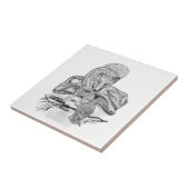 Carreau Wolf et Raven noir et blanc (Côté)