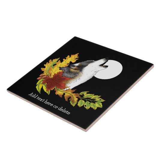 Carreau Wolf Howling Moon (Côté)