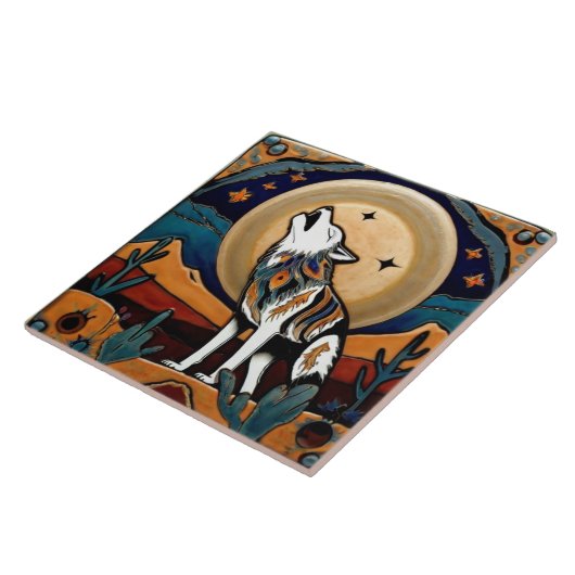 Carreau Wolf Moon Howl Style Sud-Ouest Sud-Ouest (Côté)
