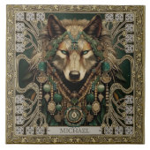Carreau Wolf Spirit Animal Carpetpunk Altarpiece Happycore (Devant)