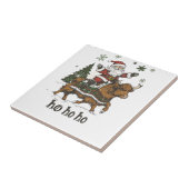 Carreau Womens Xmas Tree Lighting Santa Riding Highland Co (Côté)