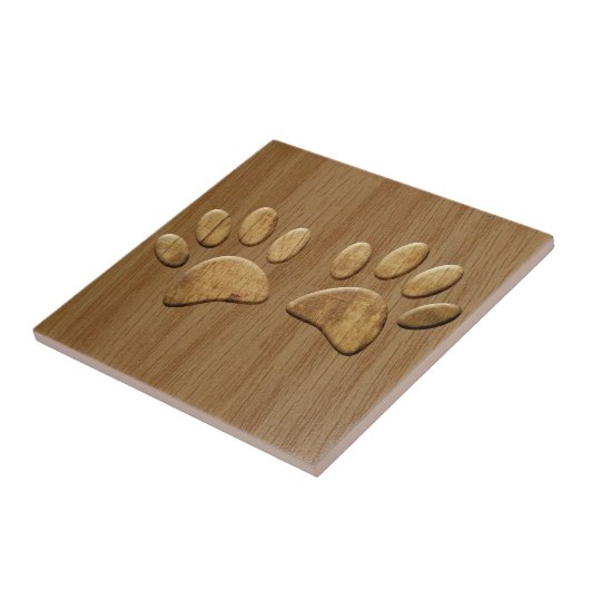 Carreau Wood Dog Paw Prints (Côté)