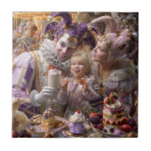 Carreau "Wooden Memory Box: Carousel of Sweets and Love in (Devant)