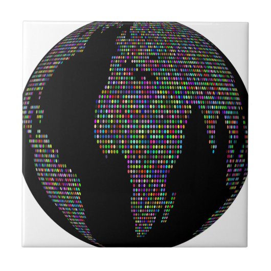 Carreau world earth planet globe (Devant)