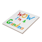 Carreau WOW Je suis un grand-mère T-shirts et cadeaux (Côté)