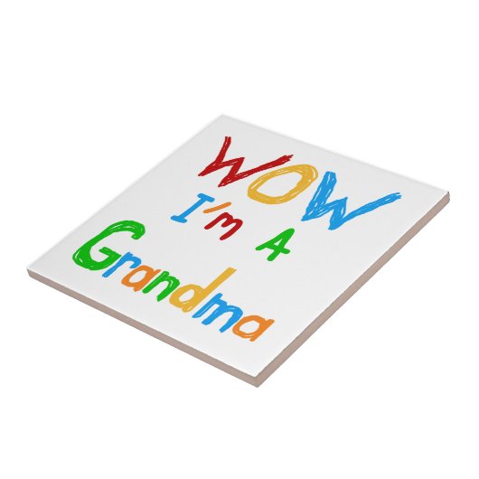 Carreau WOW Je suis un grand-mère T-shirts et cadeaux (Côté)