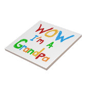 Carreau WOW Je suis un grand-père T-shirts et cadeaux (Côté)