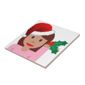Carreau xmas information fille émoji (Côté)