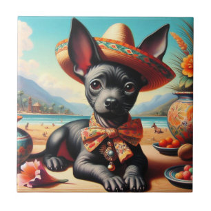 Carreau Xoloitzcuintle vintage