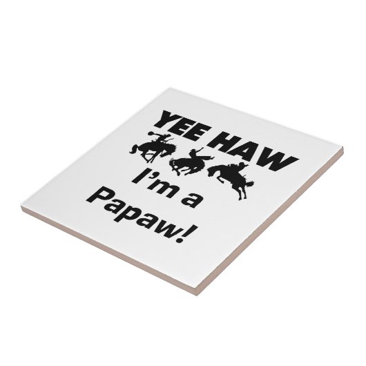 Carreau Yee Haw Je suis un T-shirts et cadeaux Papaw (Côté)