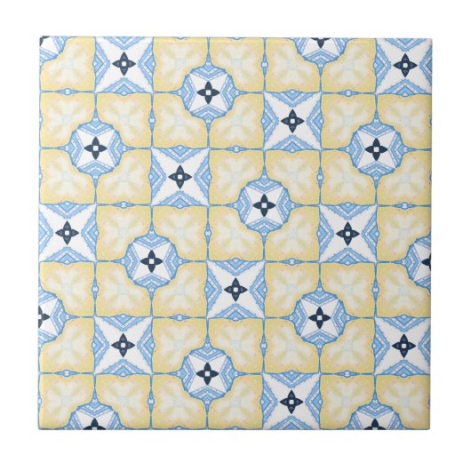 Carreau Yellow and Blue Tile (Devant)