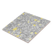 Carreau Yellow and Gray Swirly Floral (Côté)