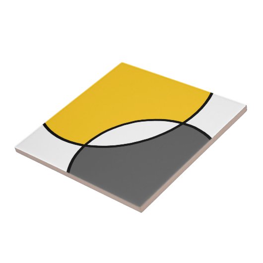 Carreau Yellow Gray White Circles (Côté)