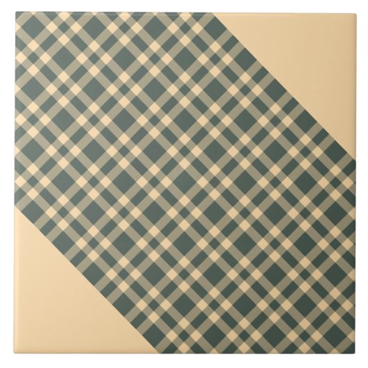 Carreau Yellow Green Plaid Pattern (Devant)