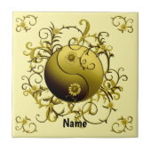 Carreau Yellow Tribal Yin Yang (Devant)