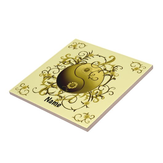 Carreau Yellow Tribal Yin Yang (Côté)