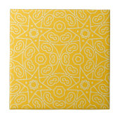 Carreau Yellow & White Abstract Geometric Pattern (Devant)