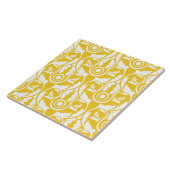 Carreau Yellow &white elegant floral pattern (Côté)