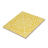 Carreau Yellow &white elegant intricate geometric pattern (Côté)