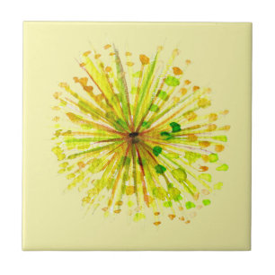 Carreau Yellow wildflower dandelion watercolor flower