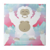 Carreau yeti rose (Devant)