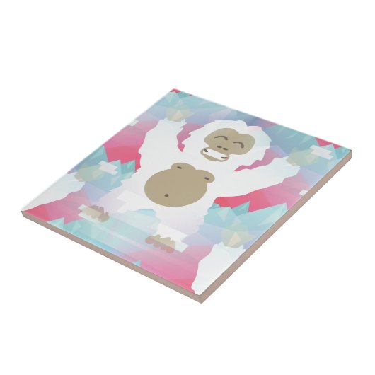 Carreau yeti rose (Côté)