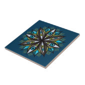 Carreau Yeux psychédéliques Double Iris Fleur Mandala Horr (Côté)