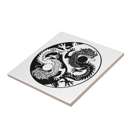 CARREAU YIN YANG DEUX DRAGONS (Côté)
