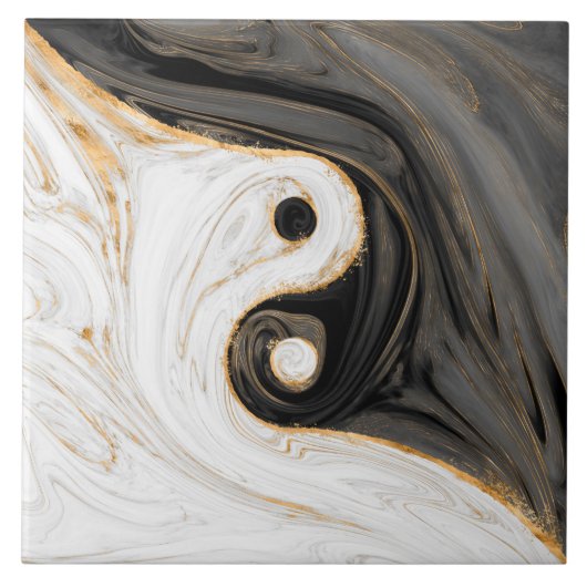 Carreau Yin Yang Liquid Marble (Devant)