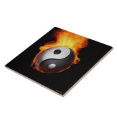 Carreau Yin Yang sur le carrelage de feu (Côté)