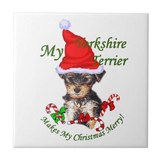 Carreau Yorkshire Terrier Noël (Devant)