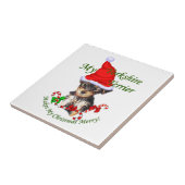 Carreau Yorkshire Terrier Noël (Côté)