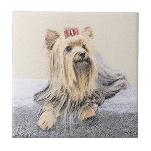 Carreau Yorkshire Terrier Peinture - Cute Original Chien A