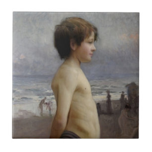 Carreau Young Boy at the Beach (par Jules Bastien-Lepage)