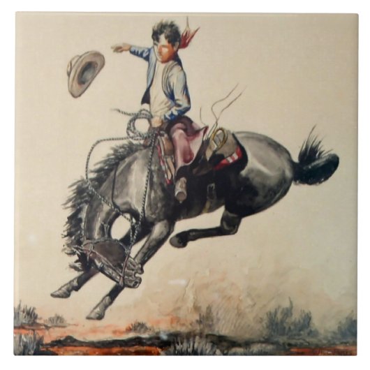 Carreau "Young Cowboy" de Will James (Devant)