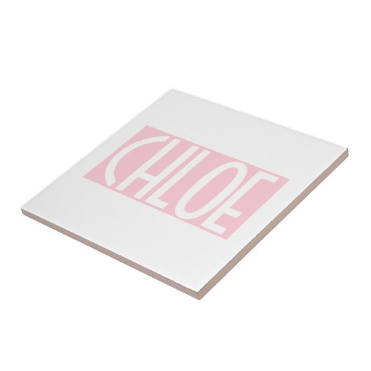 Carreau Your | Bold White Text on Light Pink (Côté)