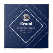 Carreau Your Logo & Customizable Modern Design | Navy Blue (Devant)