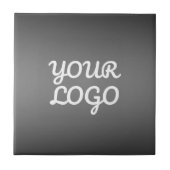 Carreau Your Logo & Modern Simple Ombre | Dark Gray (Devant)