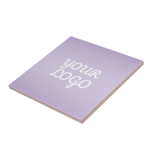 Carreau Your Logo & Modern Simple Ombre | Lavender (Côté)