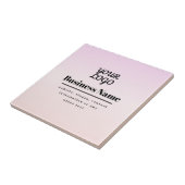 Carreau Your Logo & Text | Pink & Peach Ombre (Côté)