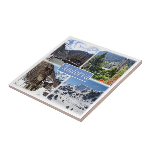 Carreau zAD003 ANDORRA, La Vella, mosaïque, (Côté)