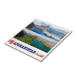 Carreau zAF005 I Love AFGHANISTAN, Paysages,